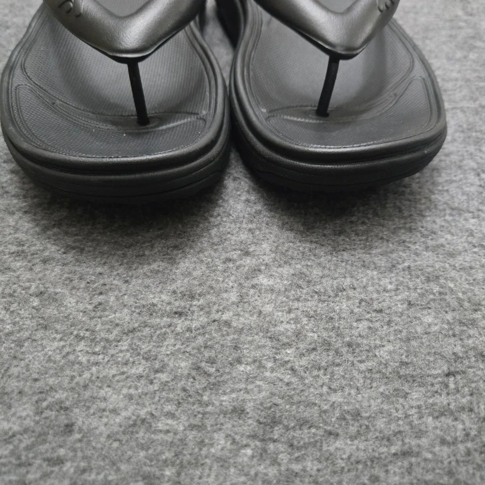 FitFlop Iqushion Flip Flop Thongs Women Size 7 Black Ergonomic Comfort Walking